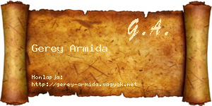Gerey Armida névjegykártya